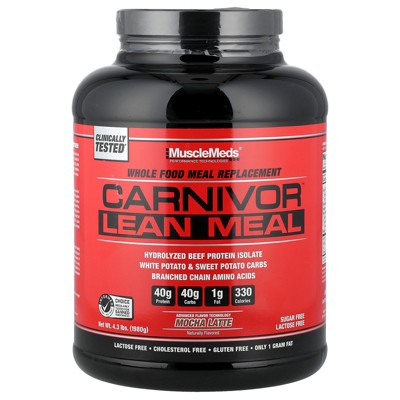 MuscleMeds Carnivor™ Lean Meal, Mocha Latte, 4.3 lbs (1,980 g)