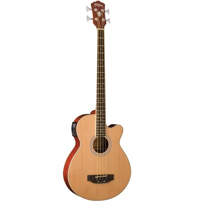Washburn AB5K-A AB5 Cutaway Acoustic Electric Bass Guitar, Natural