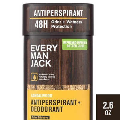 Every Man Jack Men's Solid Antiperspirant & Deodorant Sandalwood - 2.6oz
