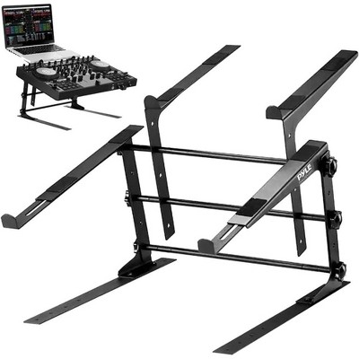 Pyle Universal Dual Device Laptop Stand - Metal Construction - Adjustable Width - PLPTS38