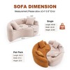 66.9" Chenille Dual-Depth S-Curved Sectional Sofa for Small Spaces with Throw Pillows and High-Resilience Foam - 2 of 4