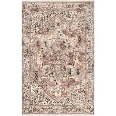 Nuloom Harriet Vintage Medallion Fringe Area Rug