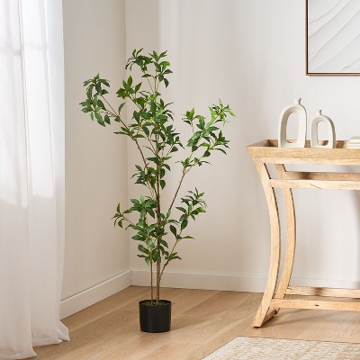 NicBex Artificial Plants Indoor, Faux Cherry Blossom Tree with Pot, Outdoor Fake Plants for Living Room/Entryway/Office Decor