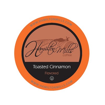 Hamilton Mills Toasted Cinnamon Flavored Coffee Pods,Compatible Keurig 2.0,40 Ct
