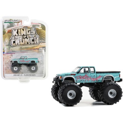 1990 GMC S-15 Monster Truck Light Blue "Playin' for Keeps" "Kings of Crunch" Series 14 1/64 Diecast Model Car by Greenlight