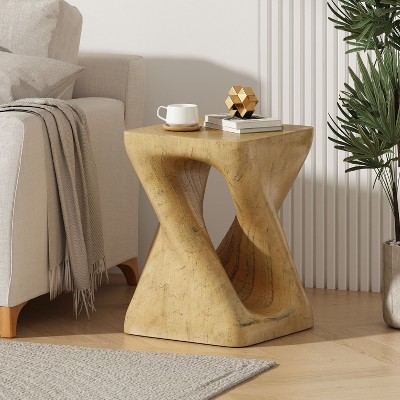 NicBex Twist Shaped Side Table Simple Coffee Table Modern End Table for Bederoom and Living Room