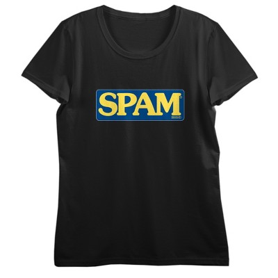 Spam 1937 Logo Crew Neck Short Sleeve Women's Black T-shirt