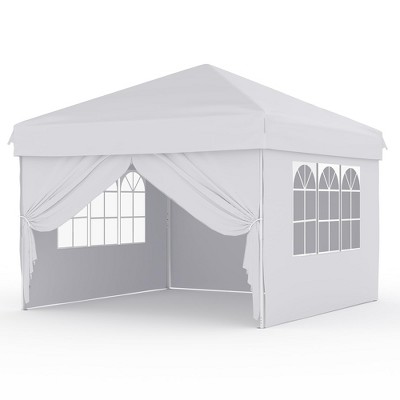 10X10 Instant Pop Up Canopy Tent with 4 Waterproof Sidewalls, Portable Outdoor Shelter for Camping, Beach, Parties