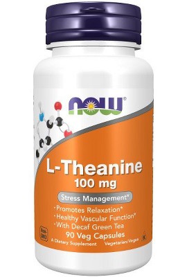 L-Theanine 100mg - Vegetarian by Now Foods  -  90 VegCap