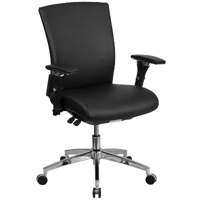 Emma and Oliver 24/7 300 lb. Rated Seat Slider Ergonomic Office Chair with Adjustable Lumbar