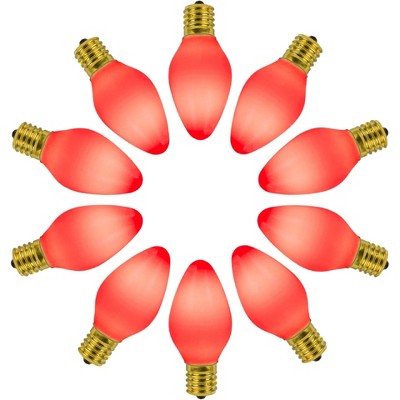 Novelty Lights Multicolor C7 LED RetroGlo Christmas Replacement Bulbs 25 Pack