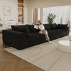 157.6" Corduroy Cloud Feather-filled Straight Sectional Sofa with Deep Seat, Double-Layer Design, Removable Cushions, No Assembly, and DIY Combination - 3 of 4