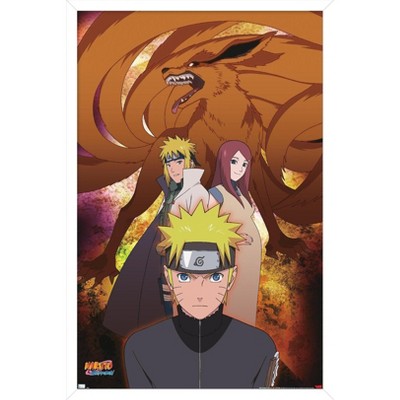Trends International Naruto Shippuden - Nine-Tails Group Framed Wall Poster Prints