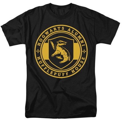 Harry Potter Hufflepuff House Badge Adult T-Shirt Black
