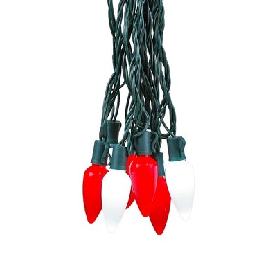 Novelty Lights 25 Feet 25 Light C9 Ceramic Style LED String Lights, Commercial Grade Pre-Lamped Christmas Lights, UL Listed, Connectable