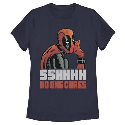 Women's Marvel Deadpool No One Cares T-Shirt