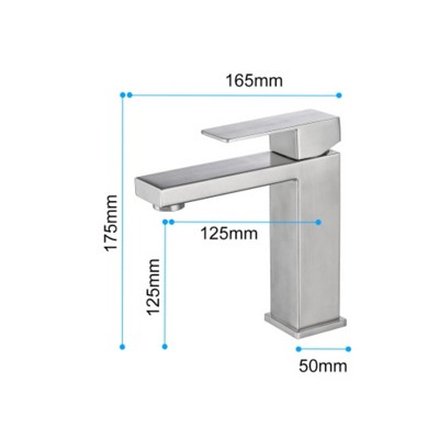 Single-Handle Silver Waterfall Spout Faucet for Bathroom Vanity Sink
