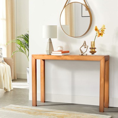 KTMBDW 46 inch Pinewood Entryway Table, Console Table Entrance Table, Narrow Sofa Table for Living Room, Entryway, Hallway