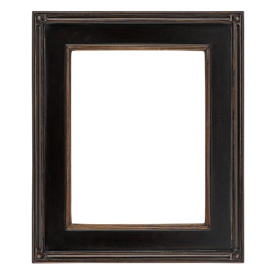 Creative Mark Plein Air Museum Collection De Stijl Open Back Art Frame - 12x16 Black/Gold - Wood Composition Hand-Leafed Museum-Quality Closed-Corner