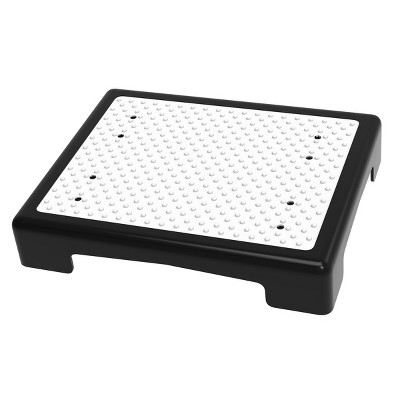 Fleming Supply Portable Single Step Stool - Black and White