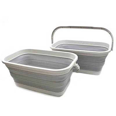 SAMMART 11.6L (3.06 Gallon) Collapsible Rectangular Handy Basket/Bucket