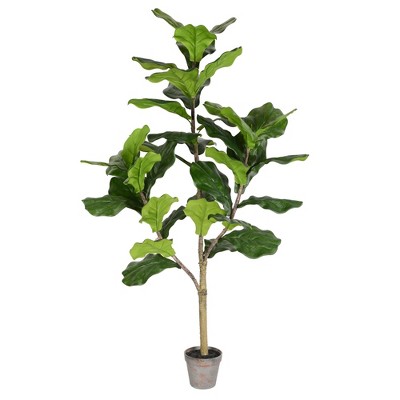 Vickerman Artificial Potted Everyday Fiddle Tree