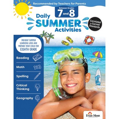 Evan-Moor Daily Summer Activities Workbook, 144 Pages, Grades 7 to 8