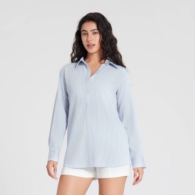 Women's Relaxed Fit Long Sleeve Button-Down Shirt - A New Day™