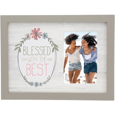 Pavilion Gift Company - Blessed - 12" x 9" MDF Frame (Holds 4" x 6" Photo) - Single Image Frames