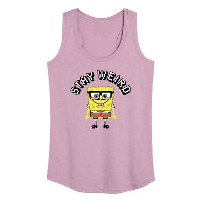 Women's - SpongeBob SquarePants - Stay Weird Graphic Racerback Tank