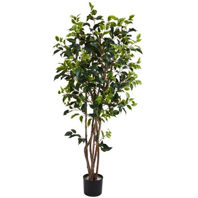 Nearly Natural 5-ft Ficus Bushy Artificial Tree