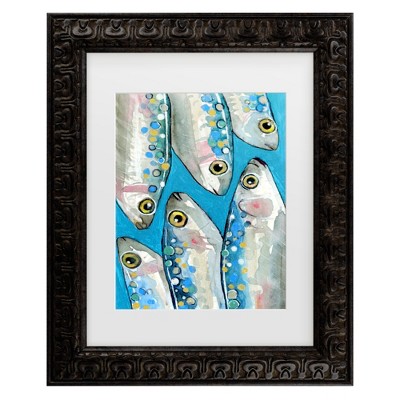Trademark Fine Art - Petra Lizde  Fishes Matted Framed Art