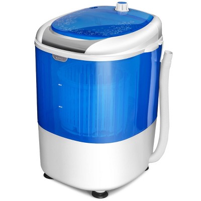 Costway Portable Mini Counter Top Washing Machine 5.5lbs Spin Basket Laundry Grey/Blue