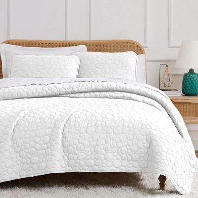 Southshore Fine Living Inc Oversized Lightweight Pebbles 3-Piece Quilt Set