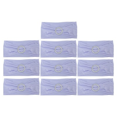 Unique Bargains Chair Sashes Bow 13.78"x5.91" Purple 10 Pcs
