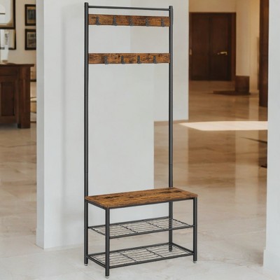 Coat Rack Hall Tree with Shoe Storage Bench Entryway Bench with Shoe Storage for Entryway