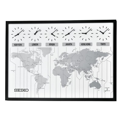 Seiko Wall with Six City World Time