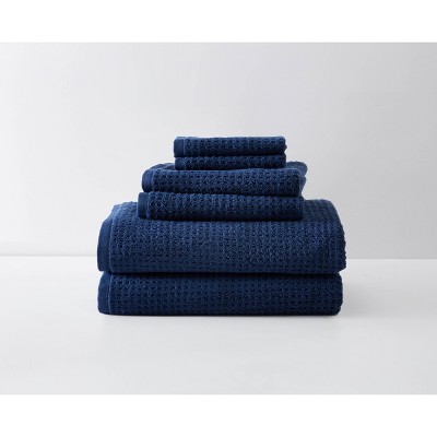 6pc Northern Pacific Bath Towel Set Dark Blue - Tommy Bahama: Cotton Terry, OEKO-TEX Certified