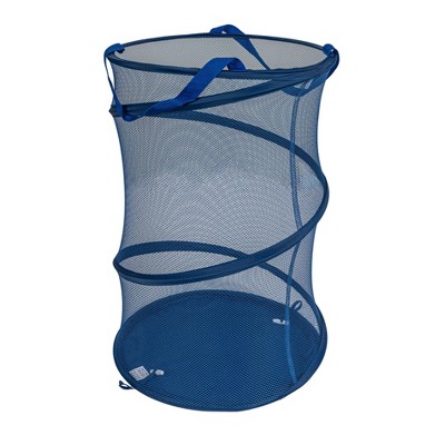 Pop-Up Mesh Laundry Hamper, Springform Steel Frame, Mesh Lining for Air Circulation, Large Capacity, Easy Set-Up, Compact Storage