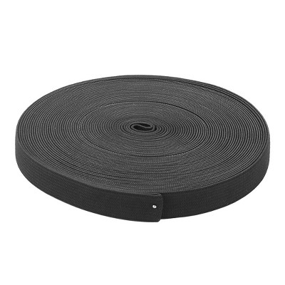 Unique Bargains Polyester DIY Clothes Braided Elastic Band 13.1 Yards Black 1 Pc