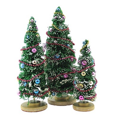 Cody Foster 16.0 Inch Rustic Winter Tree Set/3 Christmas Decorative Tree Set , Christmas Decor Christmas Bright Decorated (3PC)