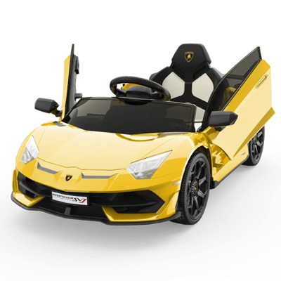 12V Licensed Lamborghini Ride-On Car Sports Car for Kids, Remote Control, LED Headlights, Hydraulic Doors, Seatbelt