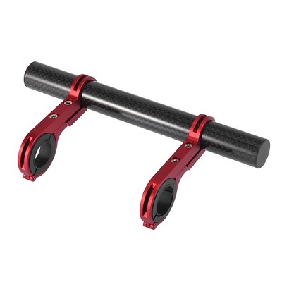 Unique Bargains Bicycle Aluminum Alloy Handlebar Extension Bracket Carbon Fiber Pattern
