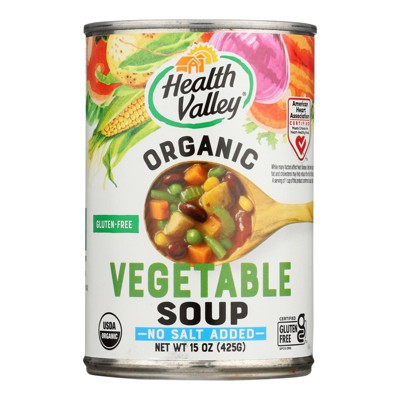 Health Valley Natural Foods - Organic Soup - Vegetable No Salt Added - Case of 12 - 15 oz