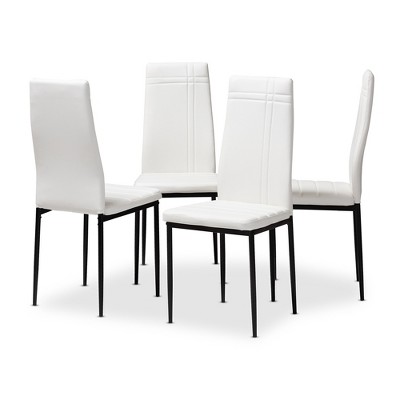 Set of 4 Matiese Modern and Contemporary Faux Leather Upholstered Dining Chairs - Baxton Studio