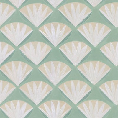 Tempaper & Co.® Deco Shell Removable Peel and Stick Wallpaper, Fresh Mint, 28 sq ft: Vinyl, Self-Adhesive, Abstract Seashell Pattern