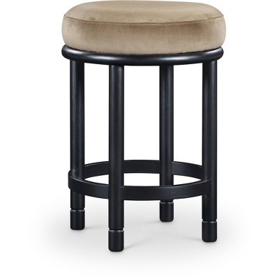 Meridian Furniture,Monette Beige Velvet Counter Stool