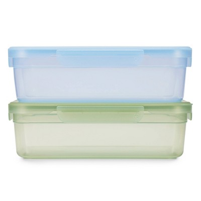 Ello Snap and Nest 2pk Plastic Meal Prep Gallon Food Storage Container Set