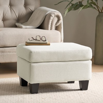 NicBex Modern Ottoman with Thick Cushion, Rectangle Footstools with Wood Legs, Small Vanity Stool Shoe Bench for Bedroom, Living Room, Entryway