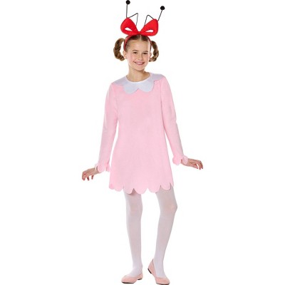 Dr. Seuss Kids' the Grinch Cindy Lou Who Costume Dress and Headband Pink